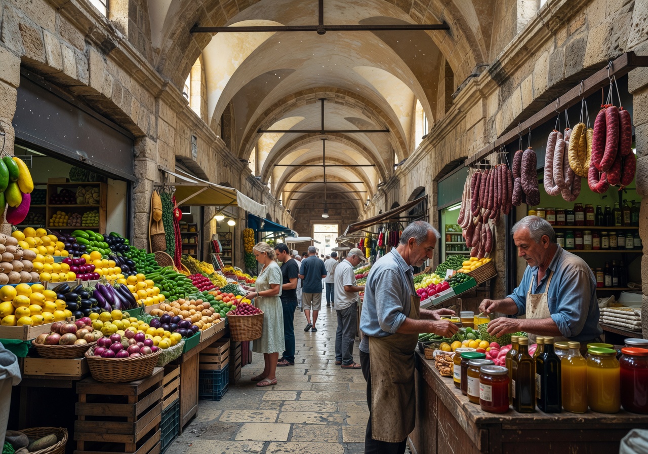 Is-Suq tal-Belt City Market Interior Stalls